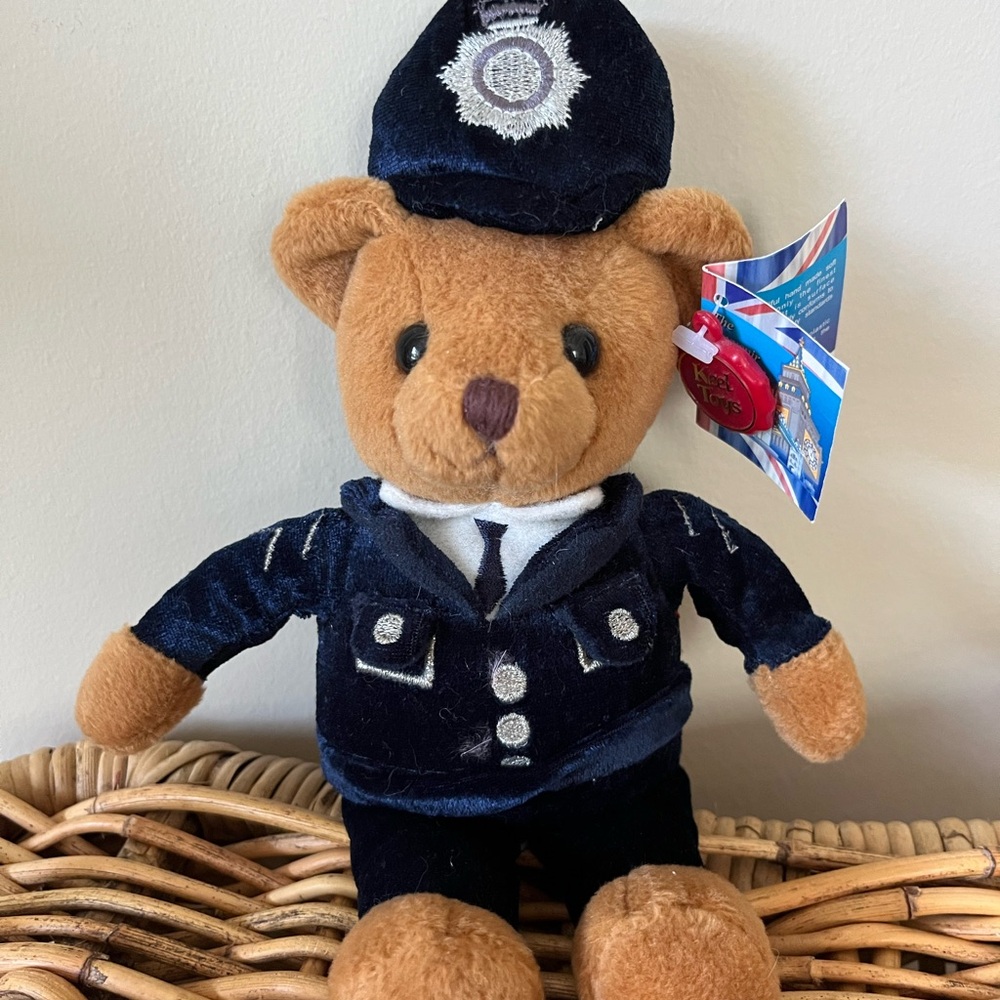 Keel Toys Police Officer Teddy Bear Beany Plush Toy - Picture 1 of 5